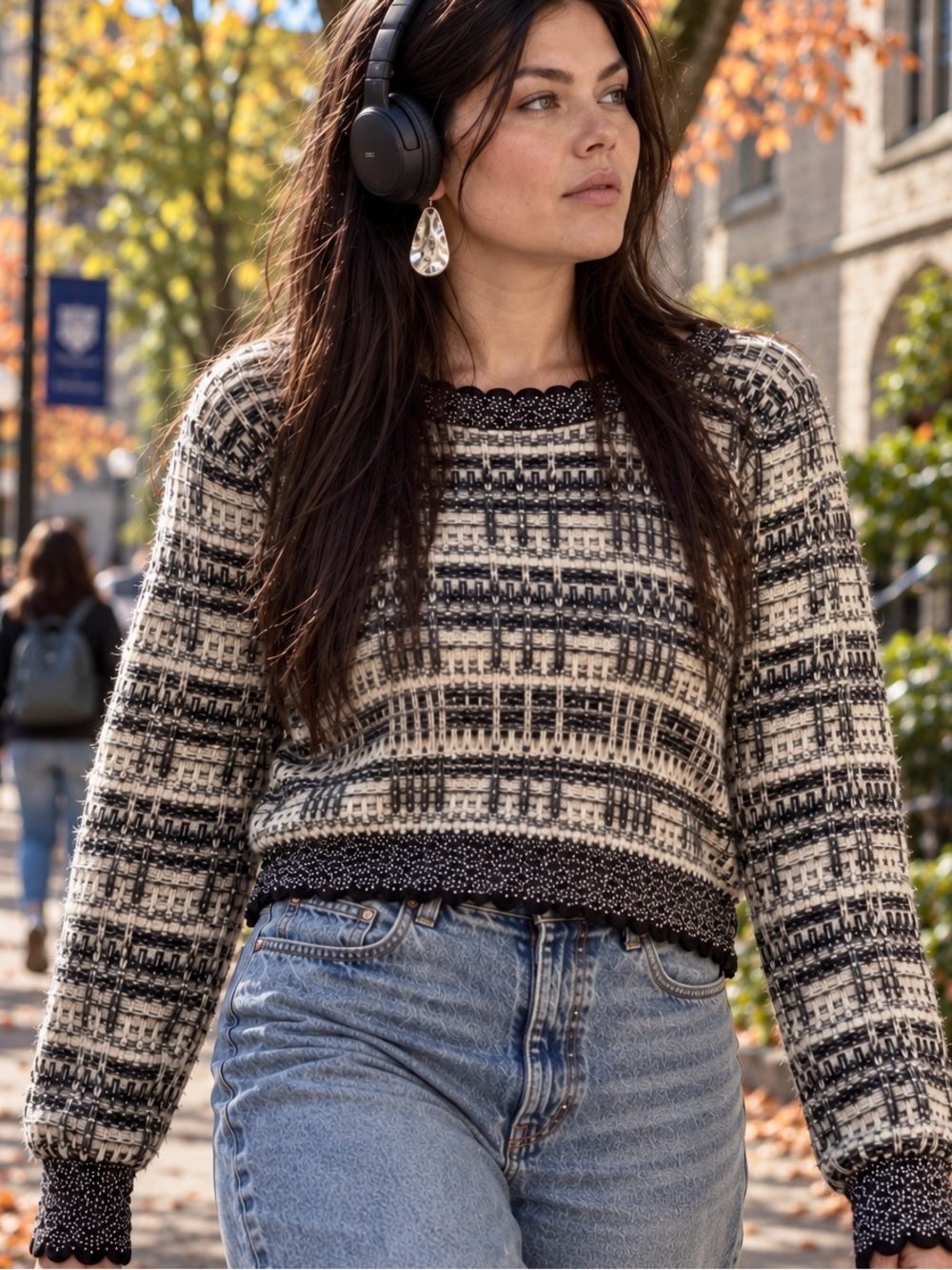 House of Harlow 1960 Sweater | Chunky Knit Crewneck | Size XL